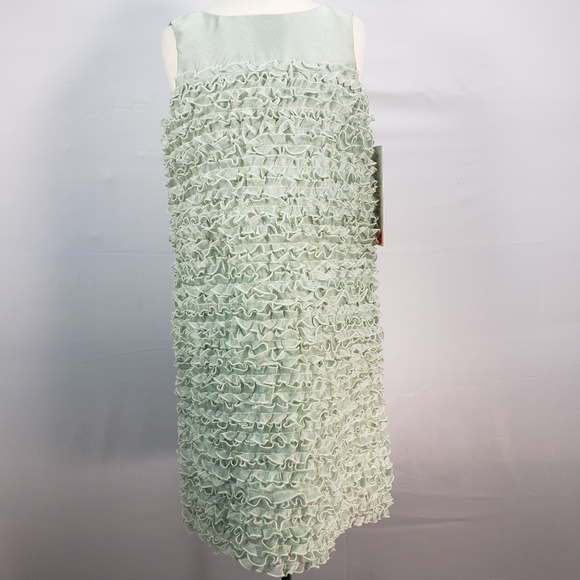 US ANGELS SLEEVELESS RUFFLED ORGANZA DRESS - Picture 4 of 4